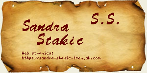 Sandra Stakić vizit kartica